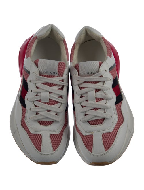 Gucci Sylvie Web Accent Leather Chunky Sneakers