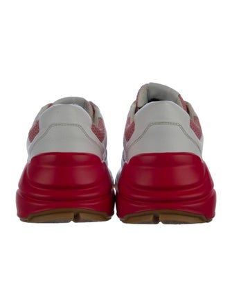 Gucci Sylvie Web Accent Leather Chunky Sneakers