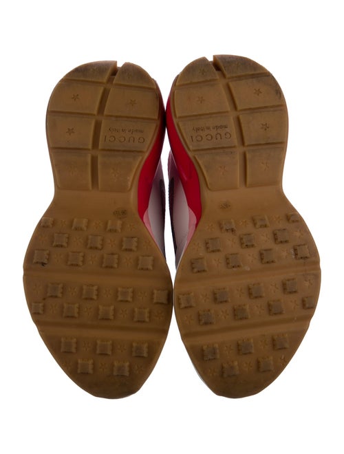 Gucci Sylvie Web Accent Leather Chunky Sneakers