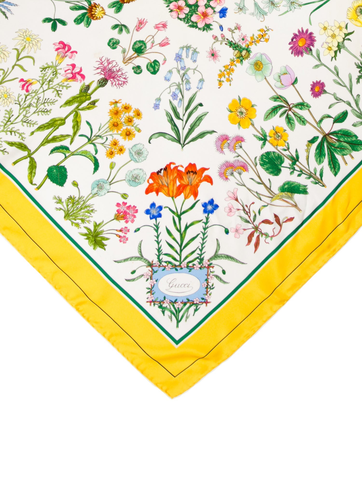 Gucci Silk Floral Print Bandana