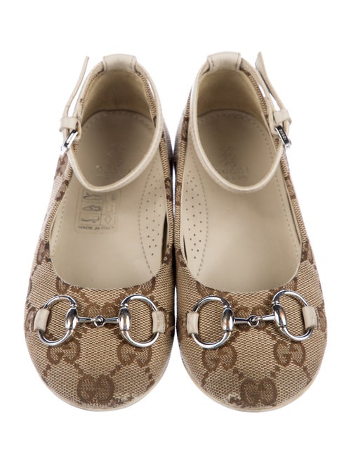 Gucci Toddler Girls' GG Canvas Ballet Flats