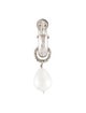 Gucci Faux Pearl Charm Single Hoop Earring