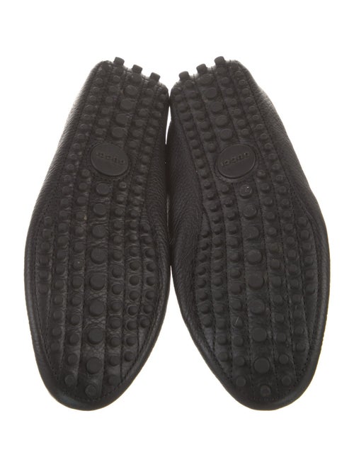 Gucci Web Accent Leather Loafers
