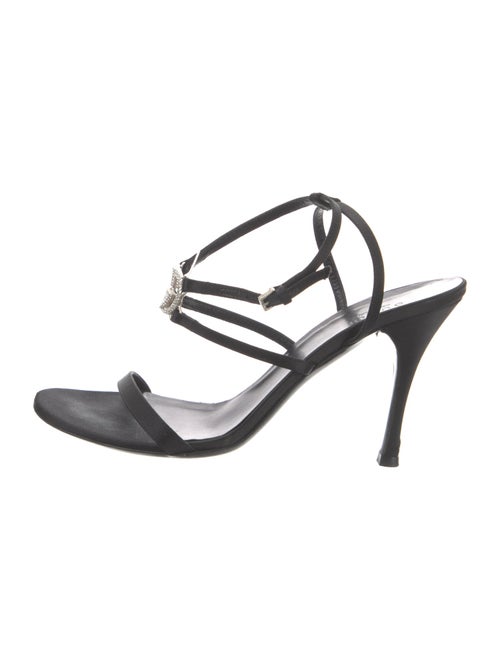 Gucci Interlocking G Logo Satin Sandals