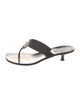 Gucci Interlocking G Logo Leather Flip Flops