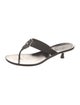 Gucci Interlocking G Logo Leather Flip Flops