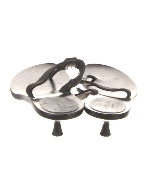 Gucci Interlocking G Logo Leather Flip Flops