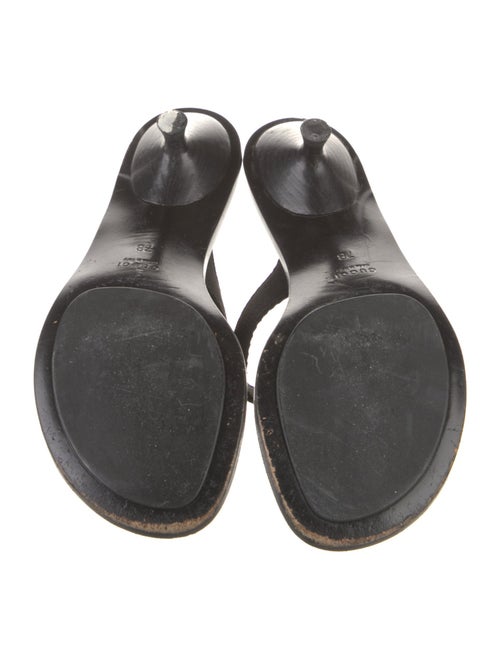 Gucci Interlocking G Logo Leather Flip Flops