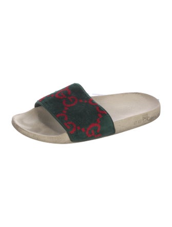 Gucci GG Logo Velvet Slides