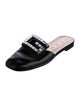 Gucci Leather Crystal Embellishments Mules