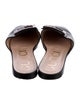 Gucci Leather Crystal Embellishments Mules
