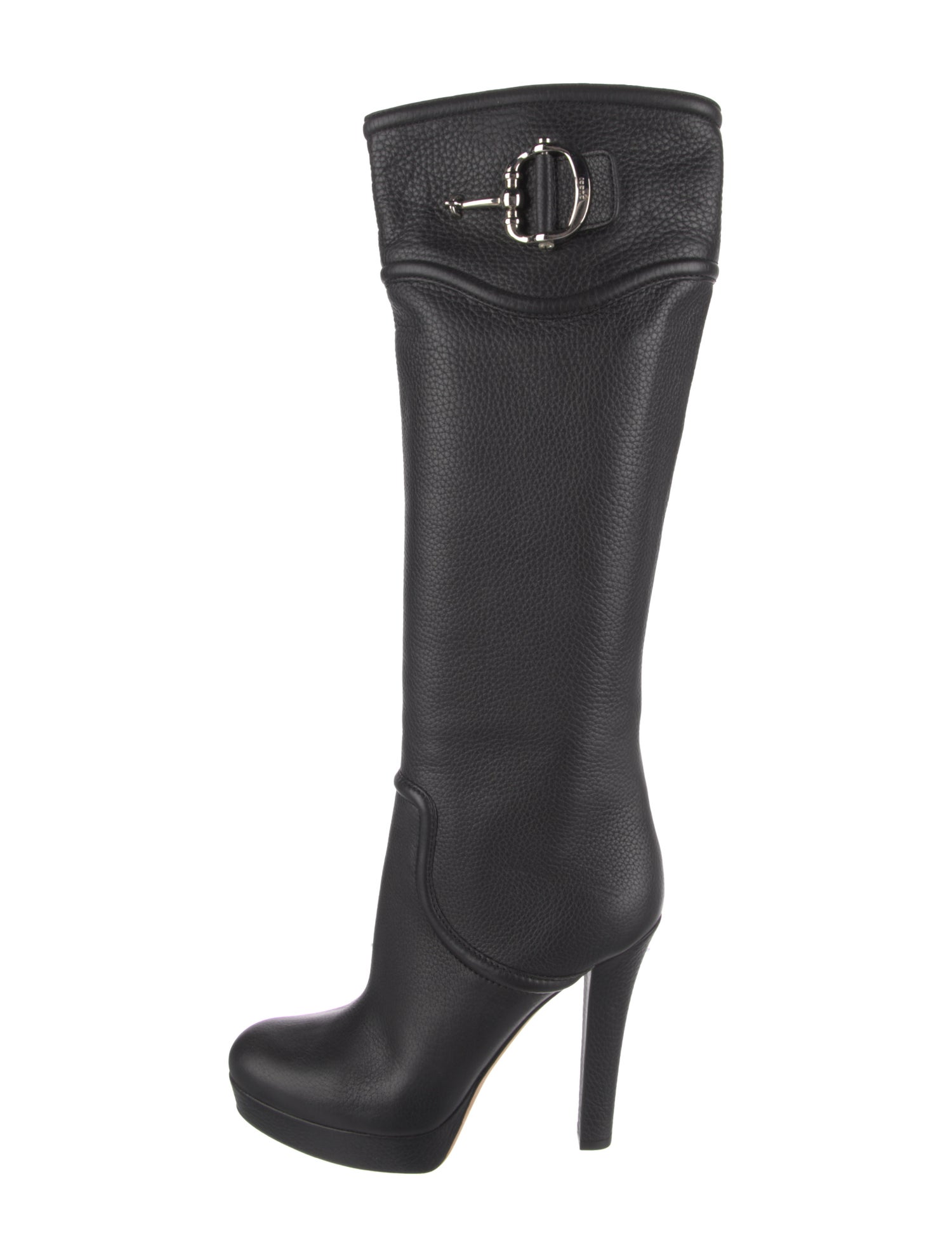 Gucci Hasler Horsebit Accent Leather Boots