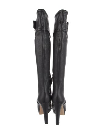 Gucci Hasler Horsebit Accent Leather Boots