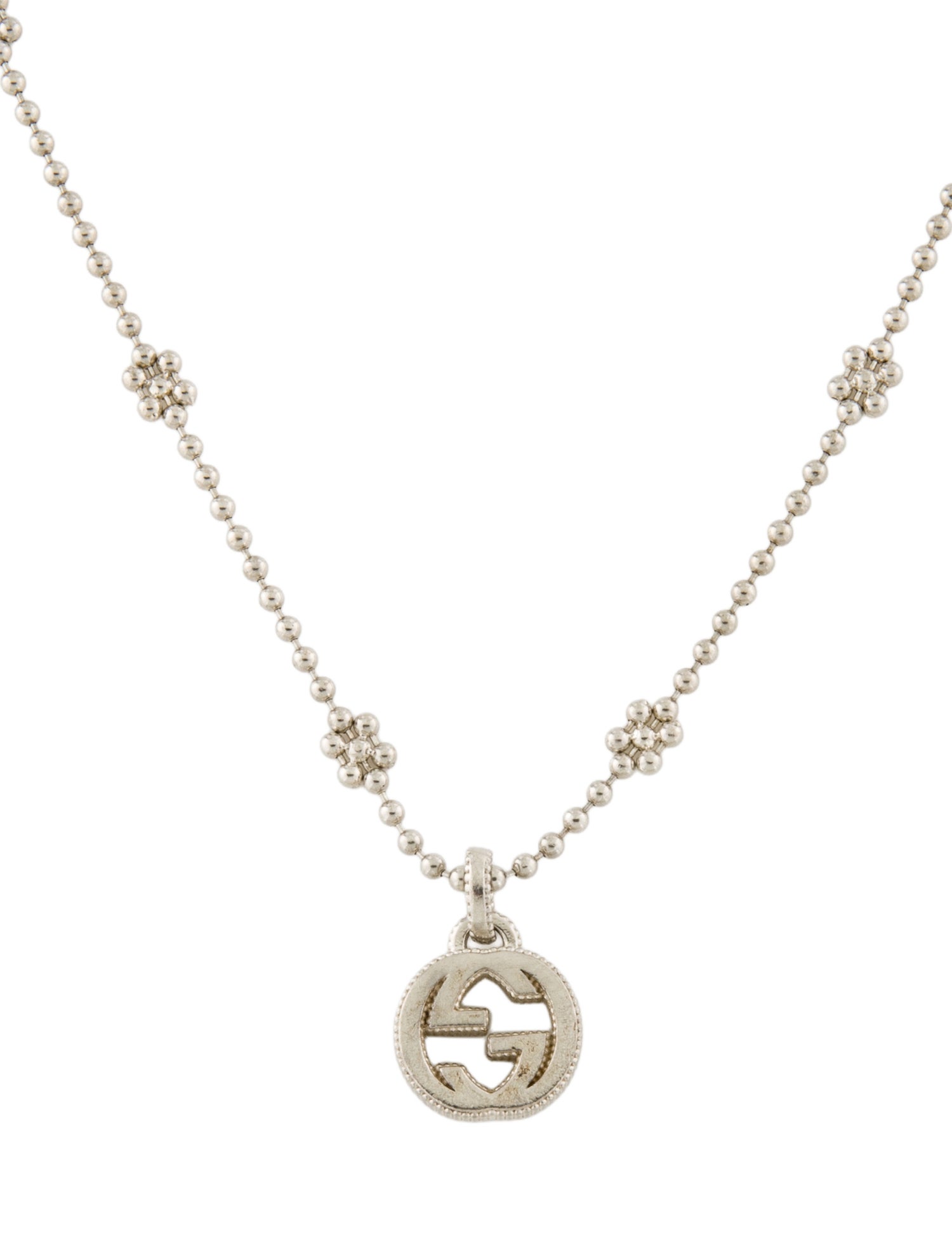 Gucci Interlocking G Cluster Chain Necklace