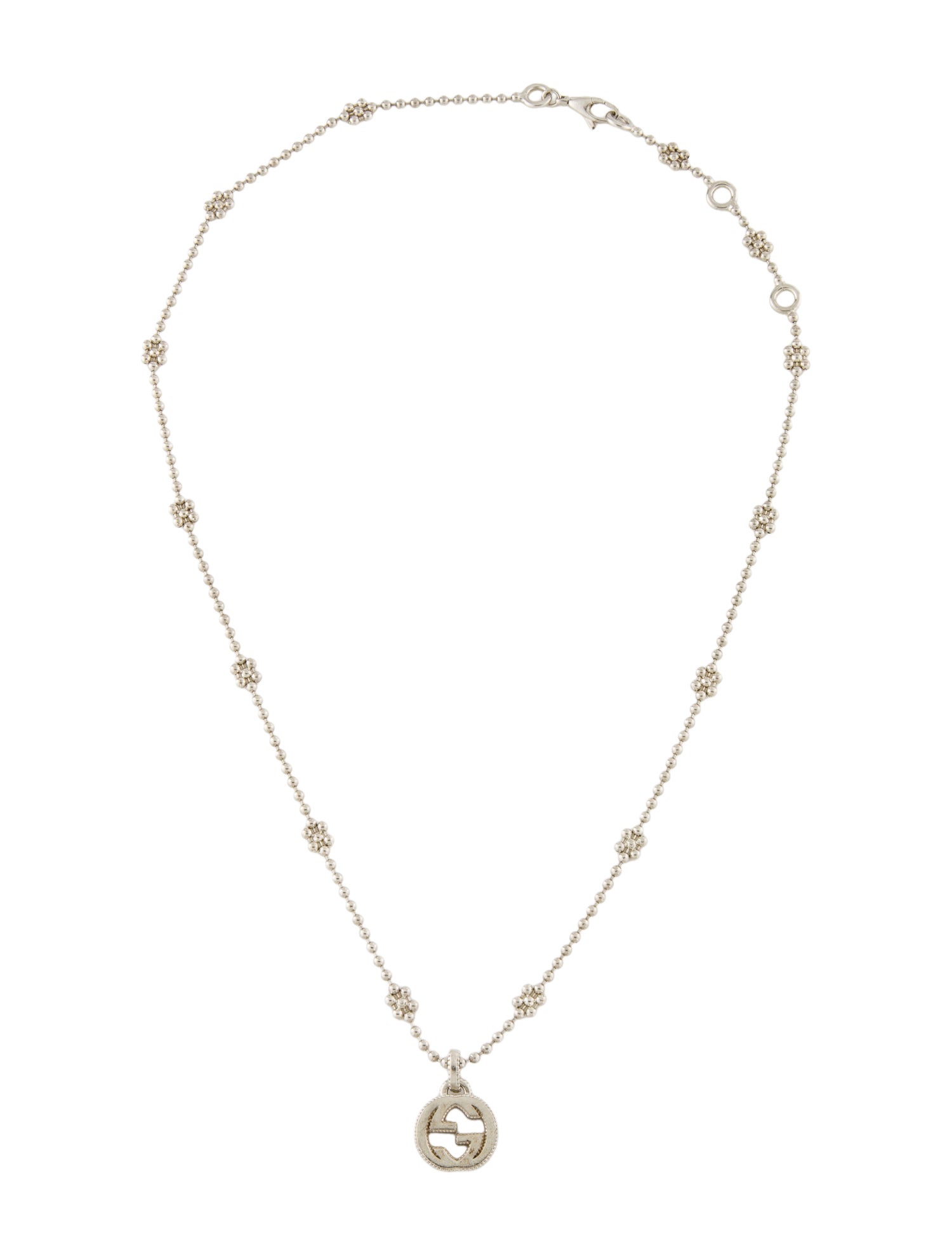 Gucci Interlocking G Cluster Chain Necklace
