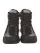 Gucci Leather Lasercut Accents Hiking Boots