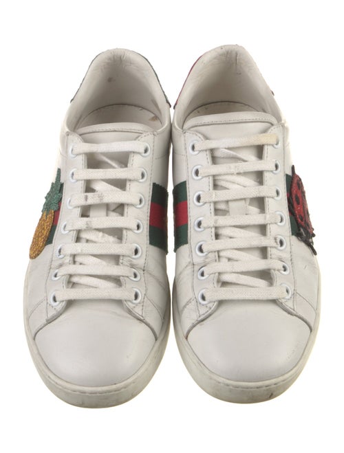 Gucci Web Accent Leather Sneakers