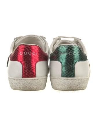 Gucci Web Accent Leather Sneakers