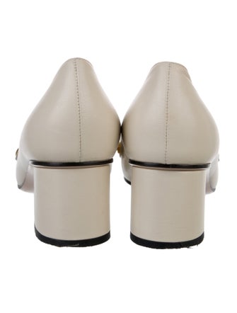 Gucci Sylvie Web Accent Leather Pumps