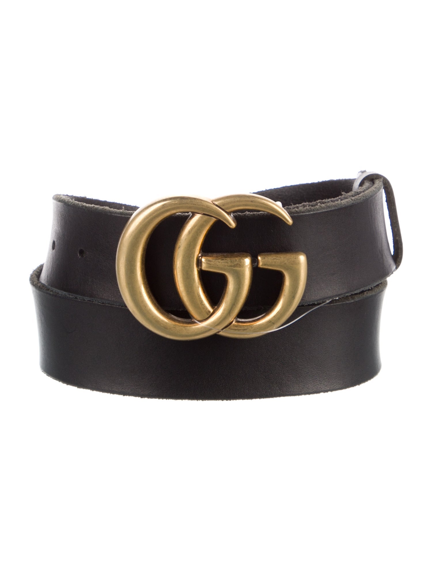Gucci Double G Logo Leather Belt
