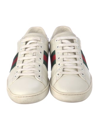 Gucci Web Accent Leather Sneakers