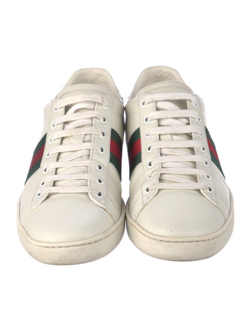 Gucci Web Accent Leather Sneakers