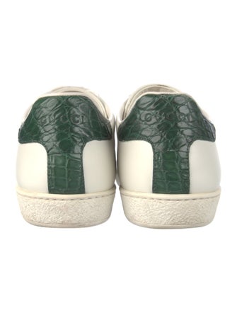 Gucci Web Accent Leather Sneakers