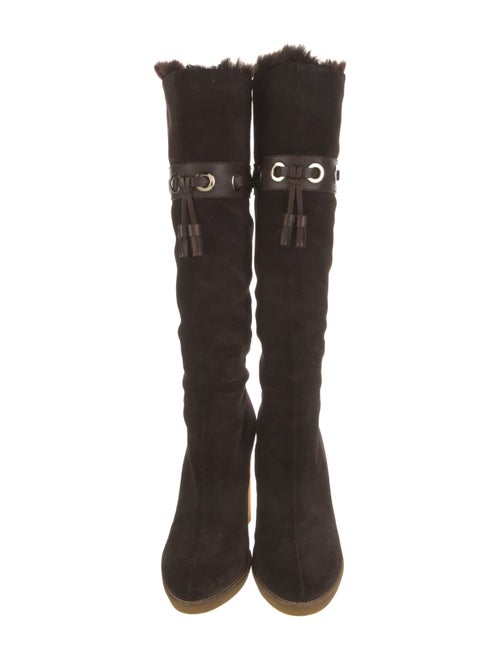 Gucci Suede Tassel Accents Boots