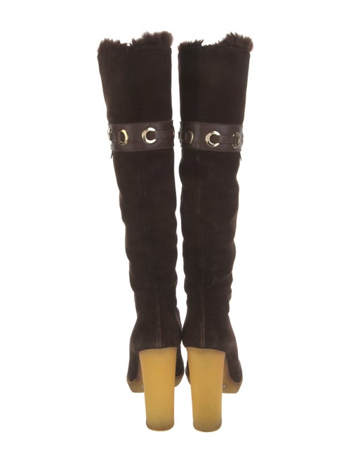 Gucci Suede Tassel Accents Boots