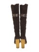 Gucci Suede Tassel Accents Boots