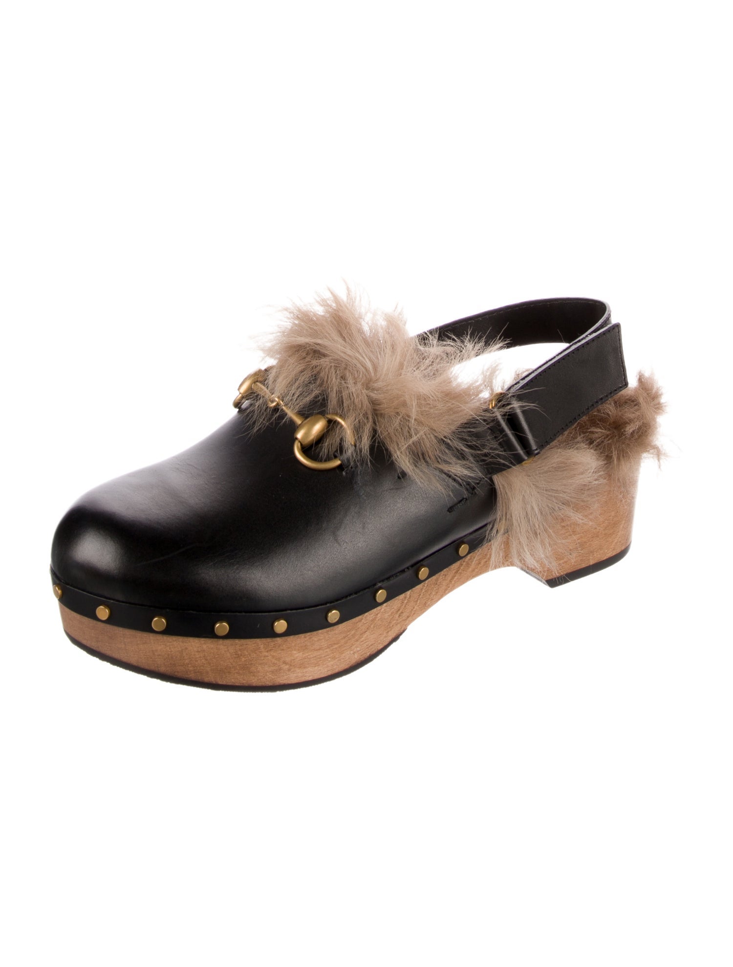 Gucci Horsebit Accent Leather Mules