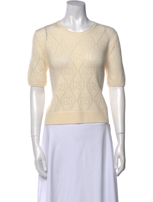 Gucci Wool Crew Neck Crop Top