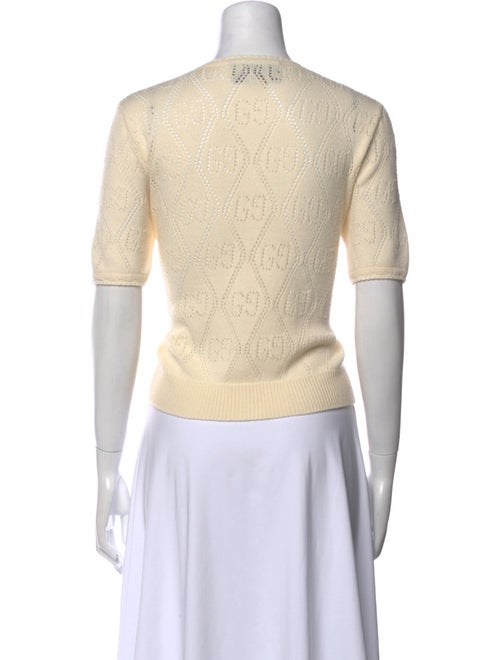 Gucci Wool Crew Neck Crop Top