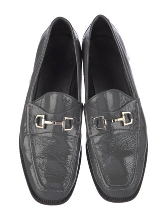 Gucci Horsebit Accent Patent Leather Loafers