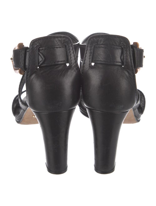 Gucci Bamboo Accent Leather Sandals