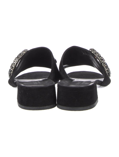 Gucci Hasler Horsebit Accent Suede Slides