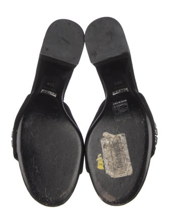 Gucci Hasler Horsebit Accent Suede Slides