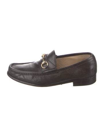 Gucci Loafers Web Accent Leather Dress 9.5