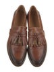 Gucci Leather Tassel Accents Dress Loafers