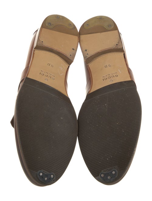 Gucci Leather Tassel Accents Dress Loafers