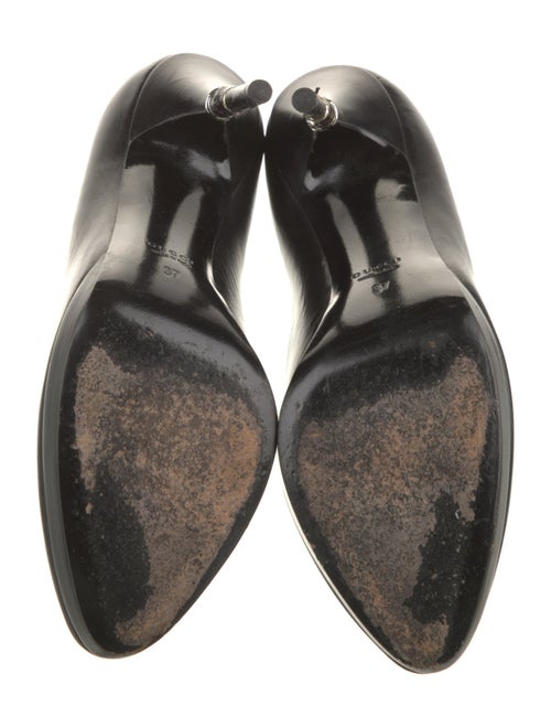 Gucci Bamboo Accent Leather Pumps