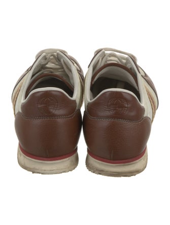 Gucci GG Canvas Leather Trim Embellishment Sneakers