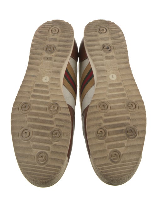 Gucci GG Canvas Leather Trim Embellishment Sneakers