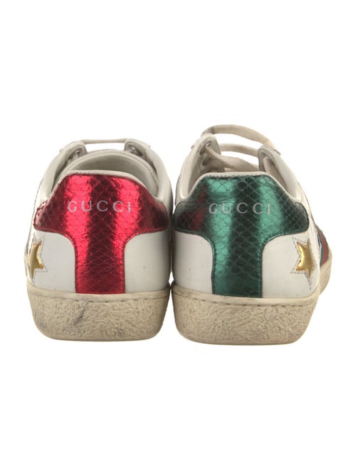 Gucci Web Accent Leather Sneakers