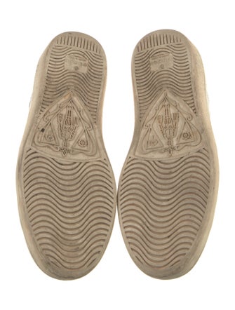 Gucci Web Accent Leather Sneakers