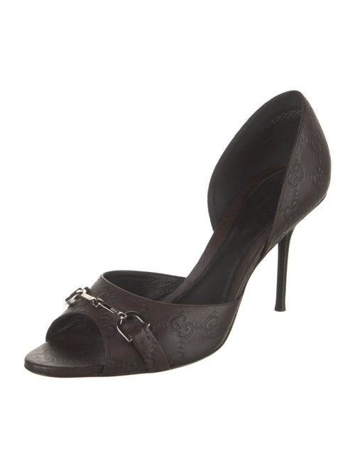 Gucci Horsebit Accent Leather D'Orsay Pumps