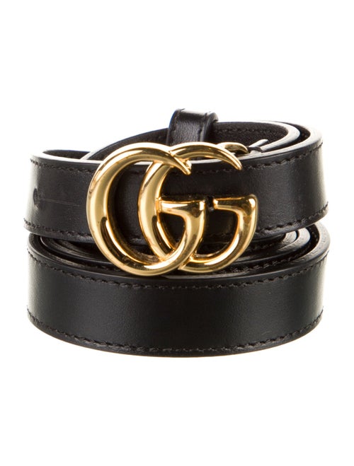 Gucci Double G Logo Skinny Belt