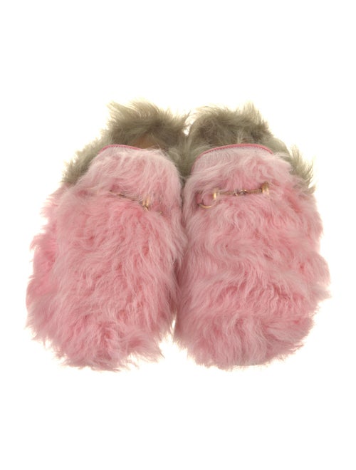 Gucci Horsebit Accent Shearling Mules