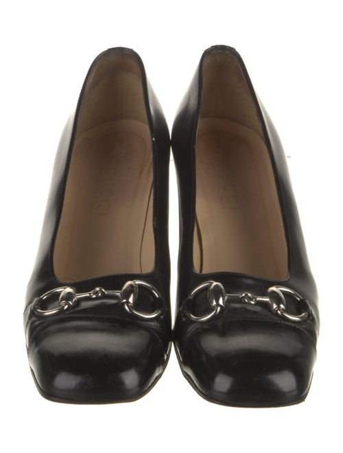 Gucci Horsebit Accent Leather Pumps