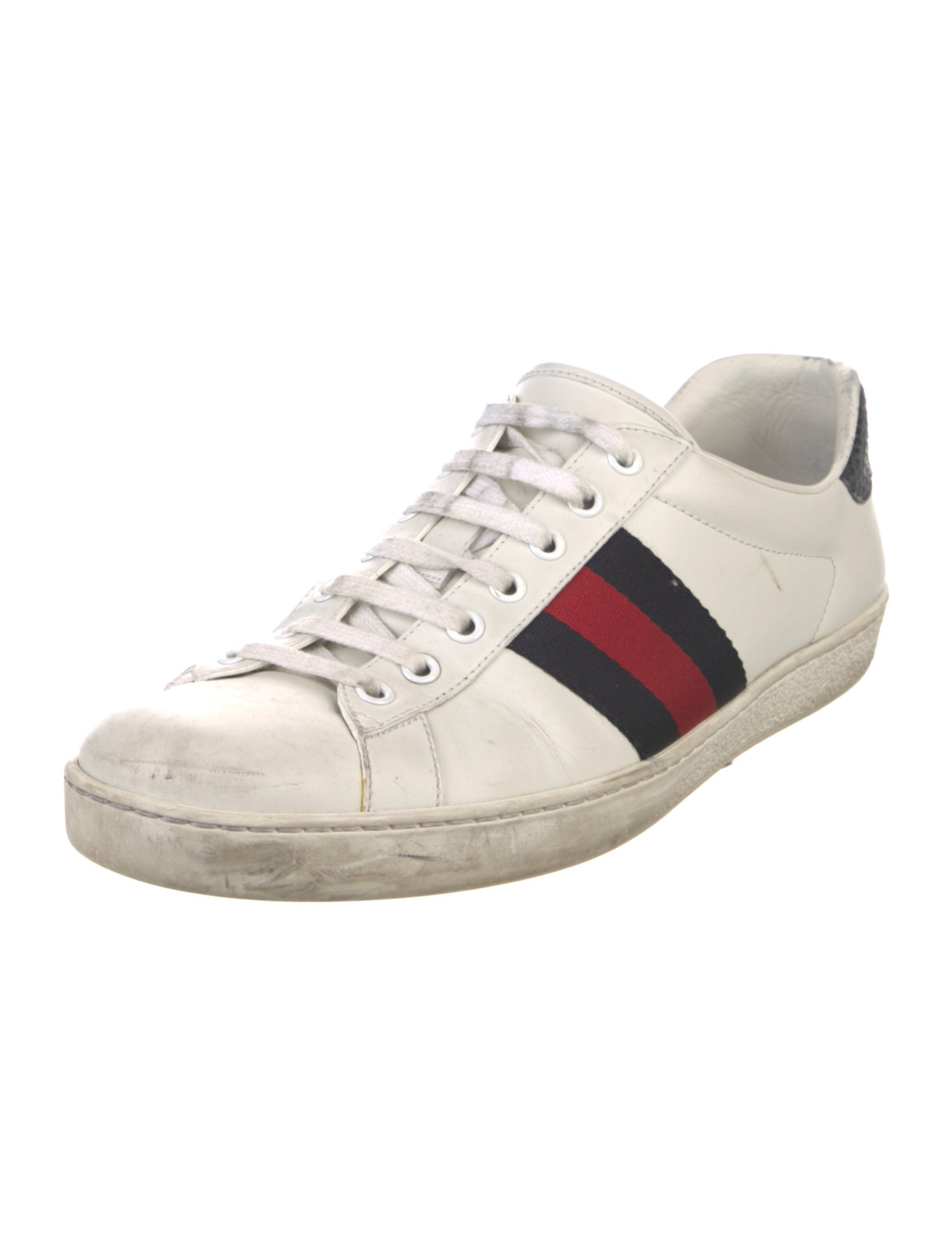 Gucci Sylvie Web Accent Leather Sneakers